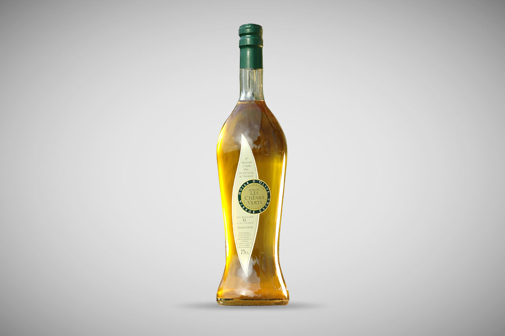 Design de bouteille et d’étiquette d’une huile