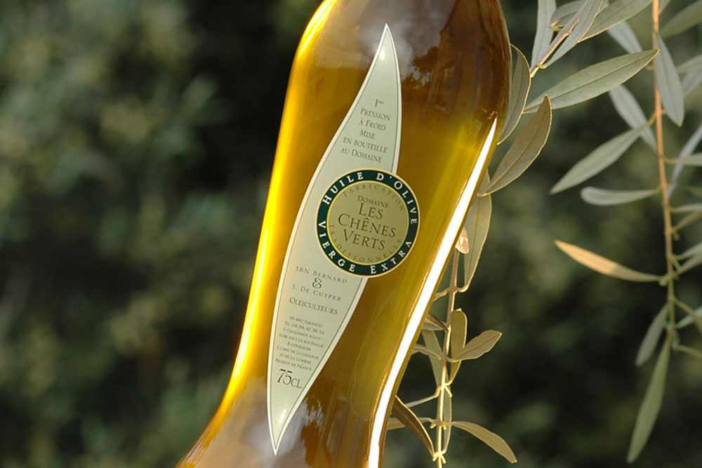 Etiquette d’une huile d’olive de Provence